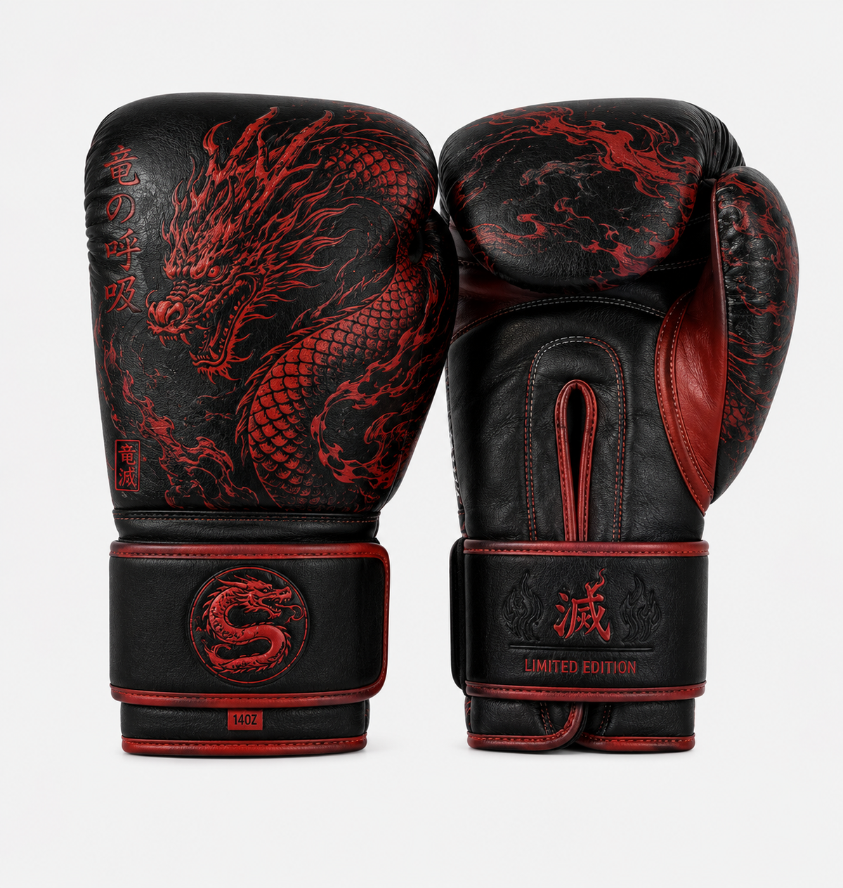 Red Redemption Dragon Edition Boxing Gloves